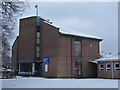 St Andrew's in the snow in GU21 3LH