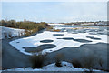 Snow and Ice on College Lake - From Castle Hide in HP23 5HF