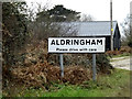 Ardringham Village Name sign in IP16 4QH
