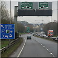 The A40 westbound at St Clears in SA33 4DB