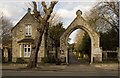 Kensington Cemetery arched entrance and lodge in W7 3JJ