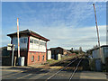Parbold Station Level Crossing and Signal Box in WN8 7NW