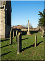 Graves and war memorial at Aycliffe in DL5 6LG