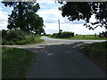 Country crossroads, Kilworth Road in LE17 5RT