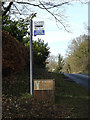 Bus Stop & Birch Tree Lodge sign in IP16 4QW