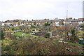 Allotments and houses of Westfields Avenue in SW15 5RN