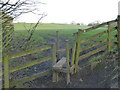 Stile on footpath between Parbold and High Moor in WN8 7TH