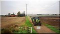 Tractor at level crossing in PE7 2HG