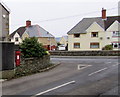 Postbox on a corner in Pontarddulais in SA4 8PE