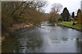 River Avon looking downstream from Haxton Bridge in SP4 9PX