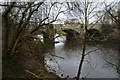 A bridge over the River Irwell seen from Drinkwater Park in M25 9AN