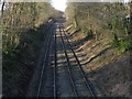 Railway line in Coalville in LE67 4AS