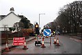 Roadworks on the A73 in Lanark in ML11 9FL