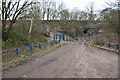 The path heads for a tunnel under the railway in M27 8AJ