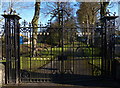 Gates at Hugglescote Cemetery in LE67 2DA