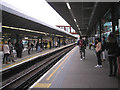 Westbound Central Line platform at Stratford in E20 1DJ