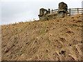 Footbridge abutment north-west of Rowfoot Farm in Featherstone