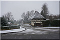 Thatched cottage and Station Road, Dullingham in Dullingham