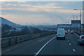 M4 eastbound at junction 42 in SA11 2HQ