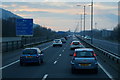 M4 eastbound towards junction 41 in SA12 8TD