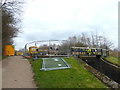 Lock repair work on Leeds Liverpool Canal near Top Lock, Wigan in WN2 2DW