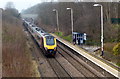 Train passing through South Wigston Station in LE18 4PP