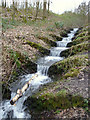 Stepped waterfall on Yellow Brook, Bottling Wood in WN2 1EF
