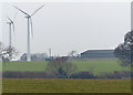 Wind turbines at Flat House Farm in LE17 5NW