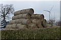 Hay bales near Home Farm along Ashby Road in LE17 5LY