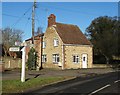 Signpost and cottage in Flixborough in DN15 8RL