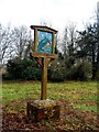 Village sign, Little Sampford in CB10 2FN