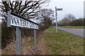 Watery Gate Lane sign in LE9 7TS