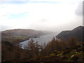 Looking down to Ullswater from Glenridding Dodd in CA11 0PL