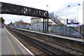 Footbridge in Egham railway station in TW20 9LT