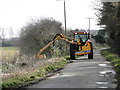 Trimming the verges at Scottow in Scottow