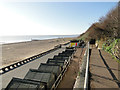 Beach huts below the CEFAS building in NR33 0RH