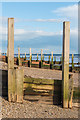 Groynes on East Wittering Beach in PO20 8LQ