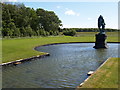 Statue at the southern end of the Sky Mirror Canal at Blagdon Hall in NE13 6DA