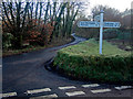 A road junction near Drayford Bridge in EX17 4SJ