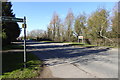 Looking across the A327 from footpath junction in RG2 9HT