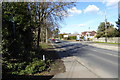 The A327 in Shinfield seen from footpath junction in RG2 9DP