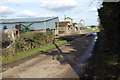 Looking east on public footpath through Hall Farm in RG2 9HX