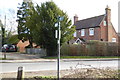 Byway crosses road to footpath near Arborfield Cross in RG2 9JT