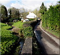 Side road to the Greyhound Inn car park in Pope's Hill in GL14 1LE