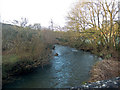 Looking down the Little Dart River from Drayford Bridge in EX17 4SJ