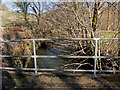 Looking up the Little Dart River from Witheridge Mill Bridge in EX16 8PU