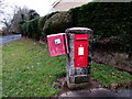 Queen Elizabeth II postbox on a corner in Radyr, Cardiff in CF15 8LR