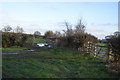 Gates into fields, Elsing Lane in NR20 3EZ