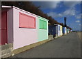 Beach huts at Folkestone in CT20 2QA