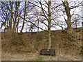 Wayside bench by Highside Road in DL2 2UX